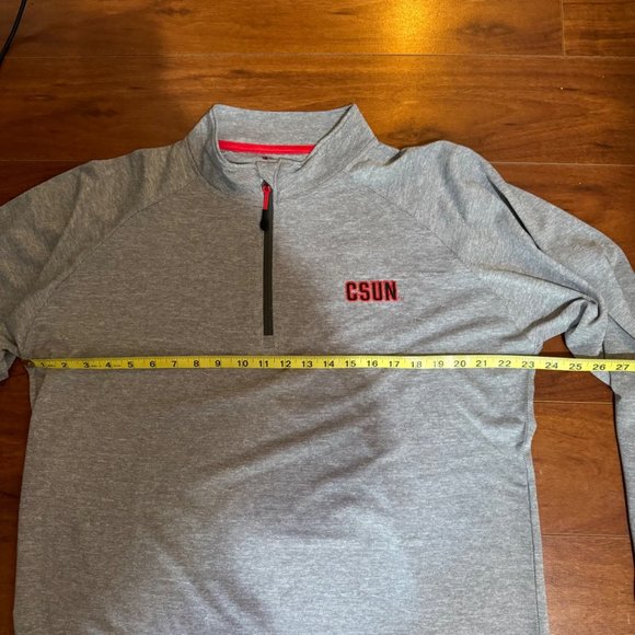 Champion CSUN Cal State Univ Northridge Athletic 1/4 Zip Long Sleeved Top L - Picture 9 of 14
